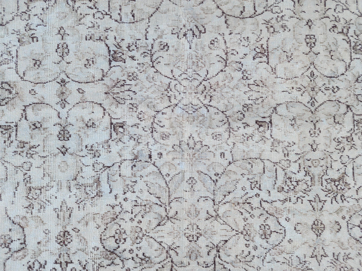 5x9 Neutral Wool Rug, Turkish Beige Hand Made, Dining Room Decor
