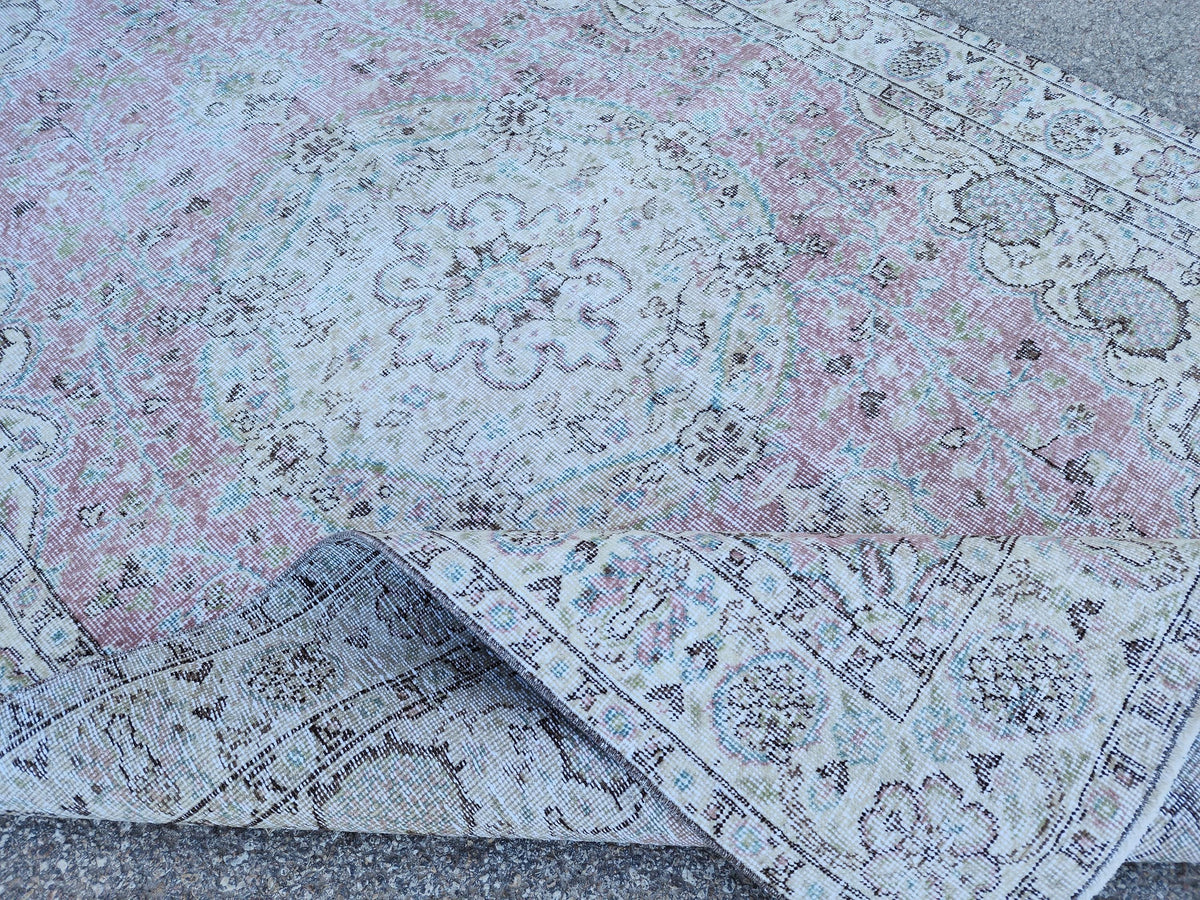 5x8 Neutral Rug, Turkish Hand Made, Boho Home Decor