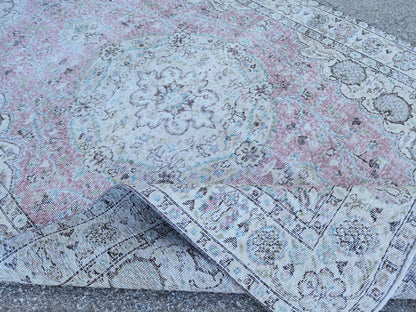 5x8 Neutral Rug, Turkish Hand Made, Boho Home Decor