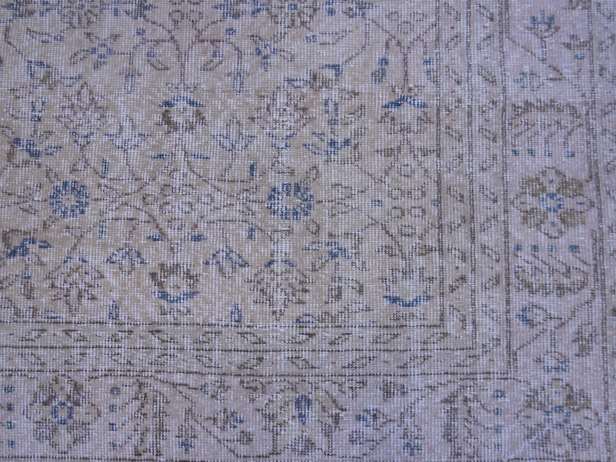 6x10 Vintage Turkish Oushak Rug: Handwoven Wool & Cotton