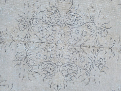 Handwoven Turkish Oushak Rug 6x8: Wool & Cotton Blend