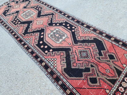 3x9 Hallway Runner Rug: Hand Knotted, Rustic Decor