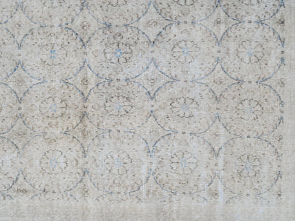 Hand Knotted Wool Rug 6x9: Turkish Isparta Beige Color
