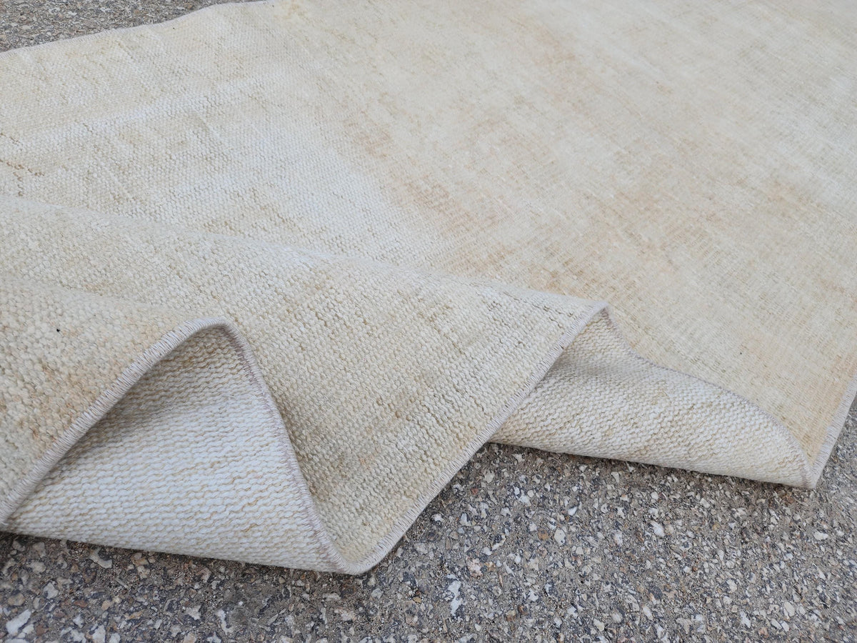 2x9 Neutral Wool Runner Rug, Handcrafted Hallway & Entryway Accent