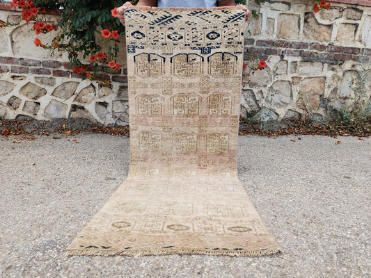 Vintage Rug 2x4, Turkish Mini Decor Carpet, Small Boho Decor, Bathroom Decor
