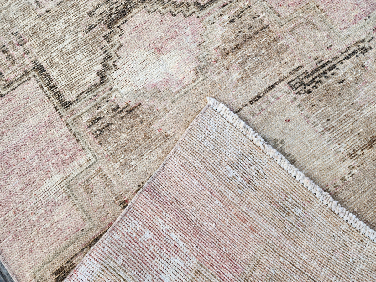 3x11 Neutral Wool Runner Rug, Bohemian Rustic Home Decor