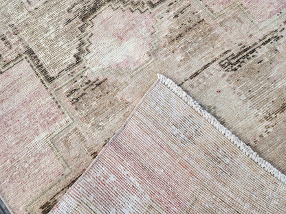 3x11 Neutral Wool Runner Rug, Bohemian Rustic Home Decor