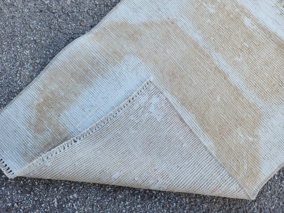 2x11 Neutral Runner Rug: Bohemian Home Decor, Up Cycled Wool