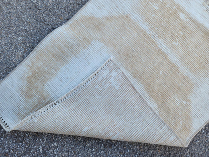 2x11 Neutral Runner Rug: Bohemian Home Decor, Up Cycled Wool