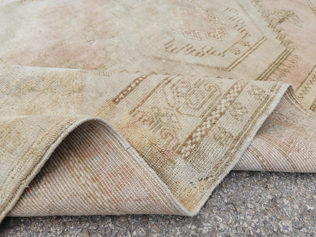 4x7 Neutral Wool Rug, Turkish Wool Anatolian Hand Made, Home Kitchen and Entryway Decor