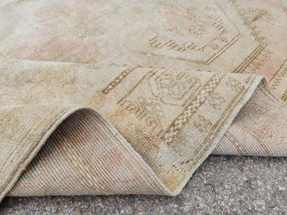 4x7 Neutral Wool Rug, Turkish Wool Anatolian Hand Made, Home Kitchen and Entryway Decor