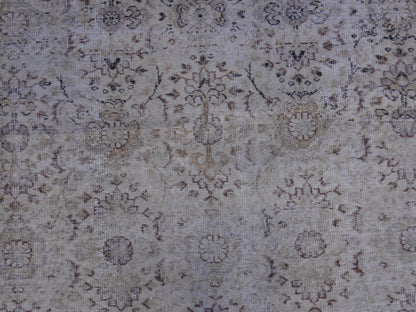 6x11 Neutral Area Rug, Turkish Wool Hand Made, Dining Room Decor