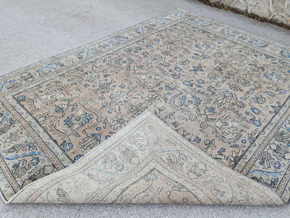 Oversized Brown Wool Oriental Rug 9x13: Hand-Knotted Farmhouse Style