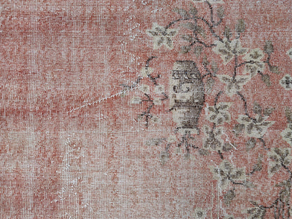 Handwoven Turkish Oushak Rug: Bohemian Wool & Cotton Area Rug (3.4x6.7)