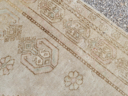 4x7 Neutral Wool Rug, Turkish Wool Anatolian Hand Made, Home Kitchen and Entryway Decor