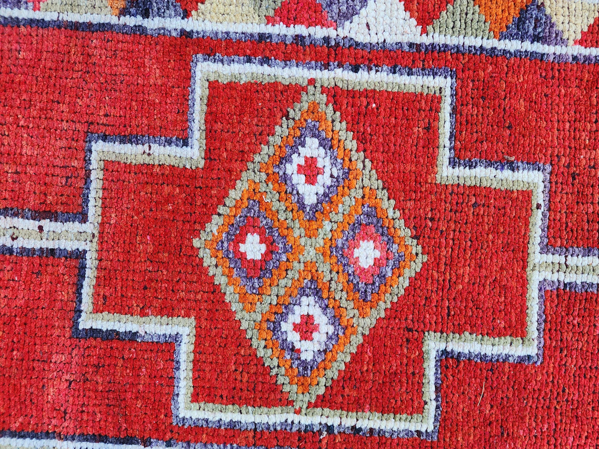 2x10 Herki Runner Rug, Hand Made Up Cycled Wool, Hallway Decor, Home Decor