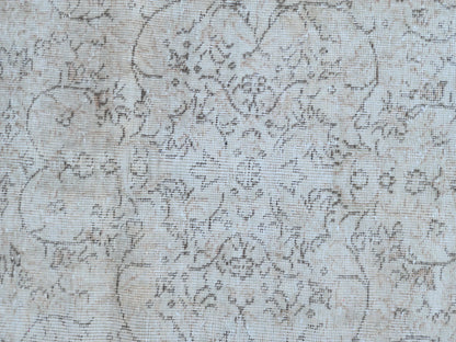 Neutral Rug 5x9, Hand Knotted, Oriental Living Room Decor, Beige and Brown